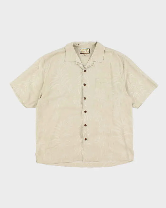 Vintage 2000's Jamaica Jaxx Embossed Floral Hawaiian Shirt - XL sold by Rokit