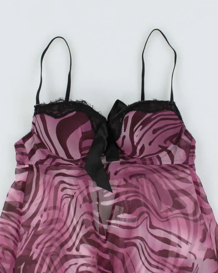 Vintage Y2k 00s La Senza Zebra Print Mesh Top - S sold by Rokit product image thumbnail 3