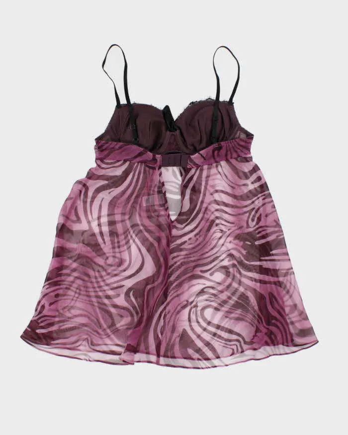 Vintage Y2k 00s La Senza Zebra Print Mesh Top - S sold by Rokit product image thumbnail 2