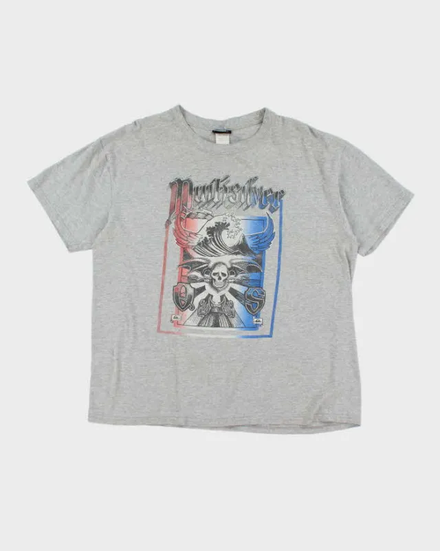 Vintage Y2K Quiksilver Gothic Graphic T-Shirt - L sold by Rokit