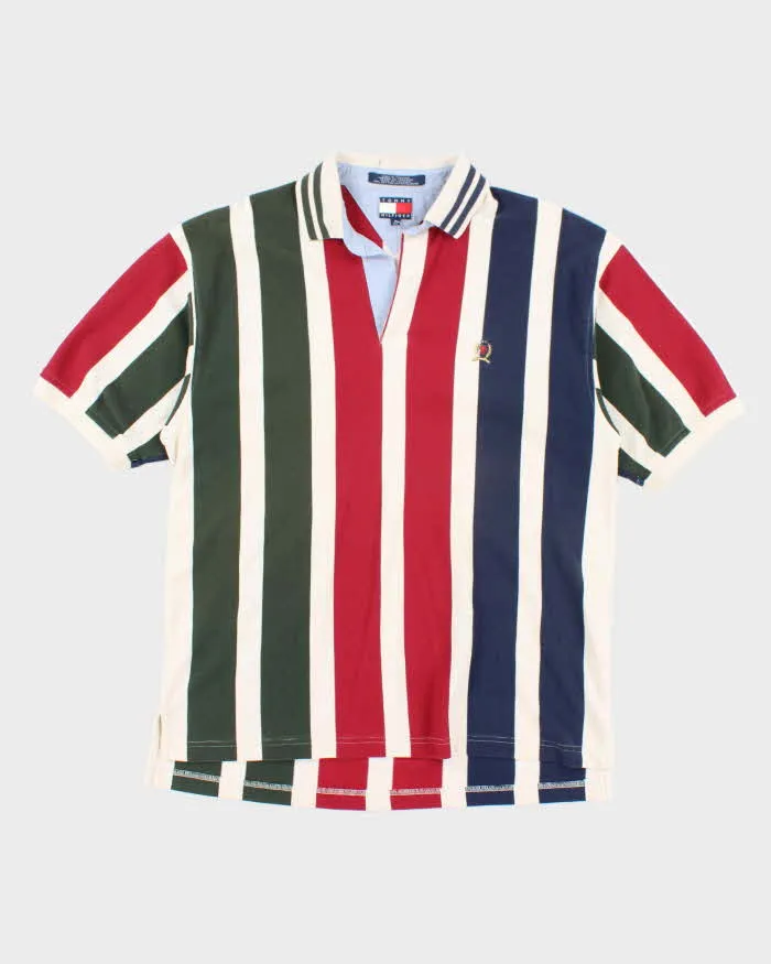 Vintage Tommy Hilfiger Striped Polo Shirt - L sold by Rokit