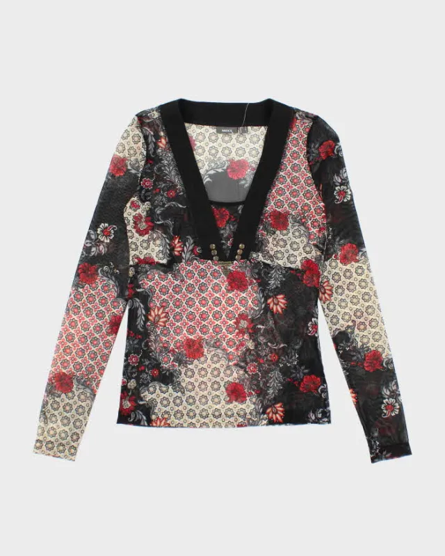 Vintage Y2k 00s Mexx Mesh Pattern Top - S sold by Rokit