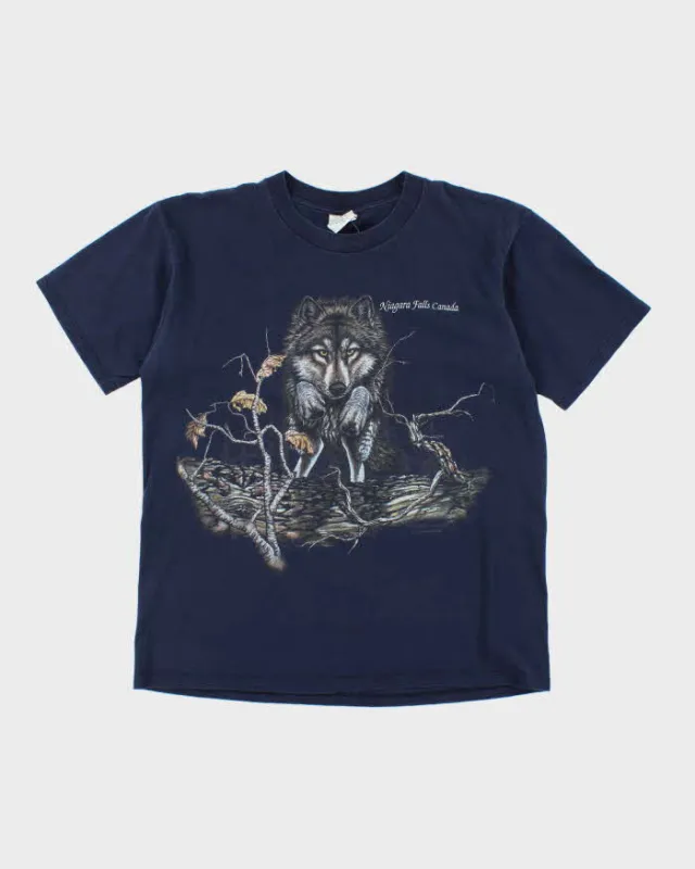 Vintage 90's Niagara Falls Canada Wolf Graphic T-Shirt - L sold by Rokit