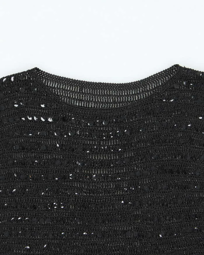 Vintage Y2k 00s Sequin Crochet Top - M sold by Rokit product image thumbnail 3