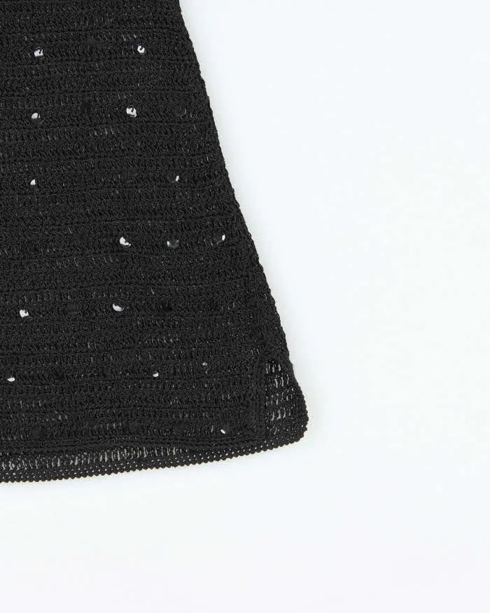 Vintage Y2k 00s Sequin Crochet Top - M sold by Rokit product image thumbnail 5