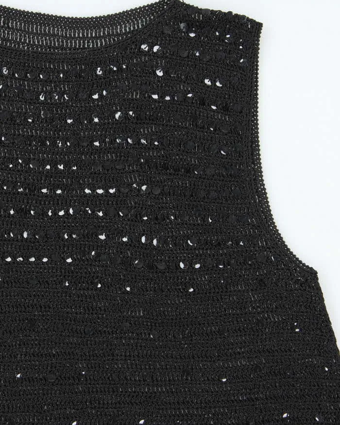 Vintage Y2k 00s Sequin Crochet Top - M sold by Rokit product image thumbnail 4