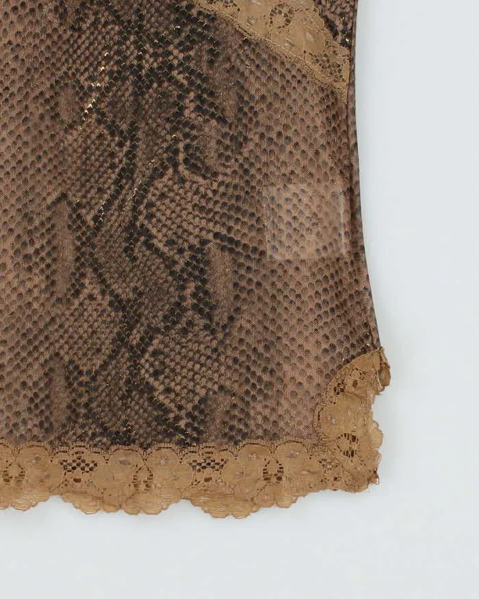 Vintage Y2k 00s Buch Snake Print Mesh Cami - S sold by Rokit product image thumbnail 4