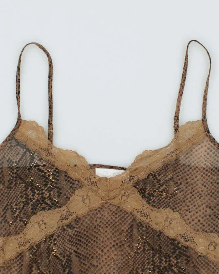 Vintage Y2k 00s Buch Snake Print Mesh Cami - S sold by Rokit product image thumbnail 3