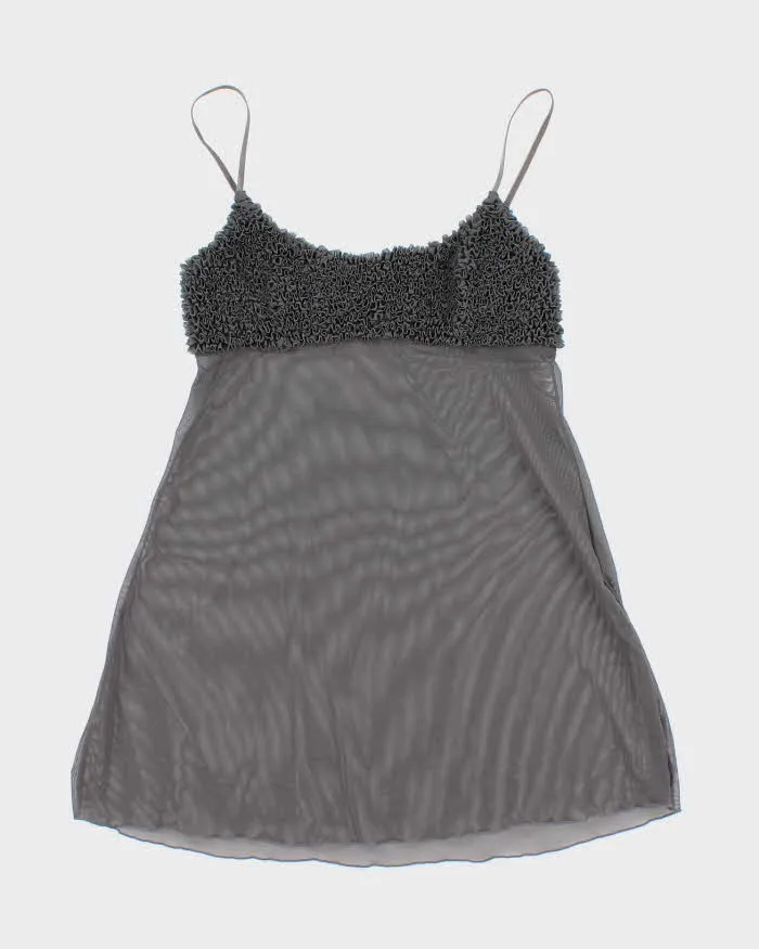 Vintage Y2k 00s La Senza Mesh Ruffle Cami - M sold by Rokit