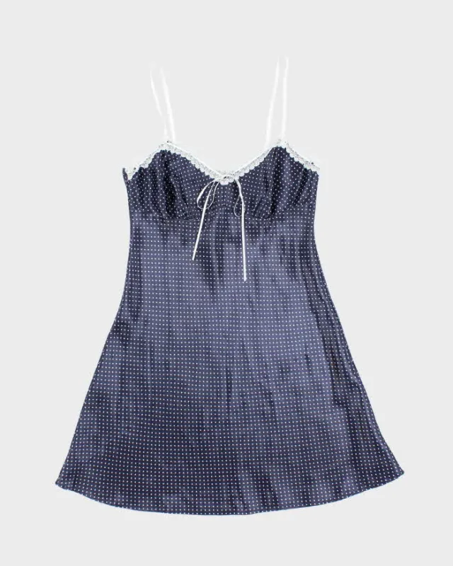 Vintage Y2k 00s La Vie En Rose Polka Dot Slip Dress - S sold by Rokit