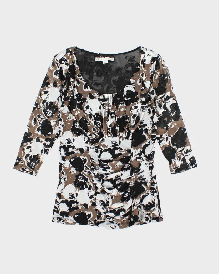 Vintage Y2k 00s Cleo Ruched Pattern Top - S sold by Rokit