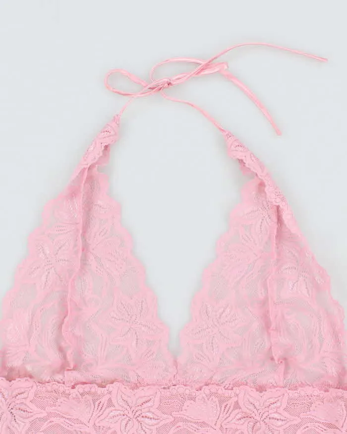 Vintage Y2k 00s Fredericks Lace Halter Top - M sold by Rokit product image thumbnail 4