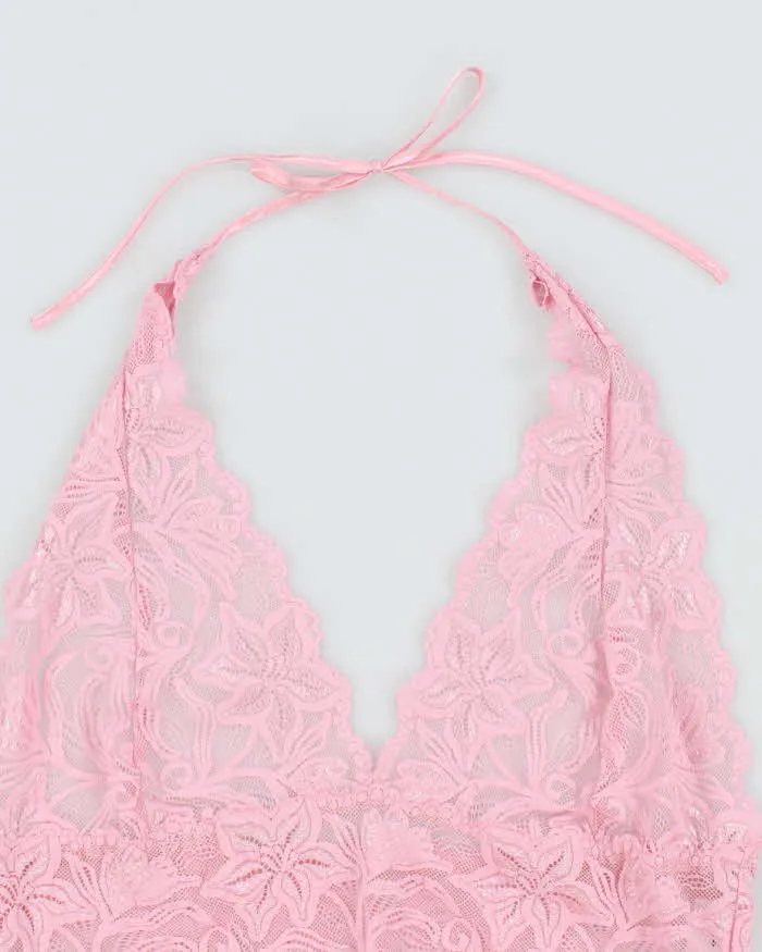 Vintage Y2k 00s Fredericks Lace Halter Top - M sold by Rokit product image thumbnail 3