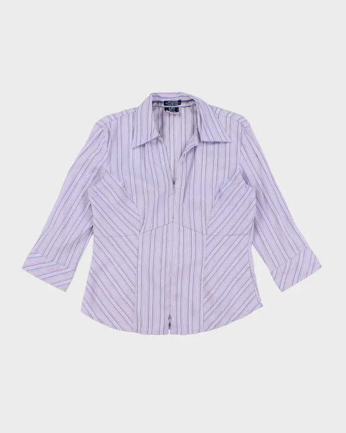 Vintage Y2k 00s DCC Missy Zip-Up Blouse - M sold by Rokit