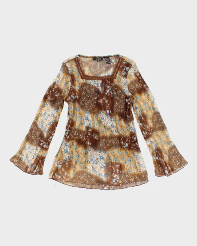 Vintage Y2k 00s Nikky Collection Pleated Top - M sold by Rokit