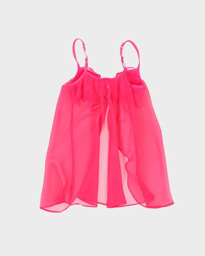 Vintage Y2k 00s La Senza Pink Mesh Built-In Bra Top - XS sold by Rokit product image thumbnail 2