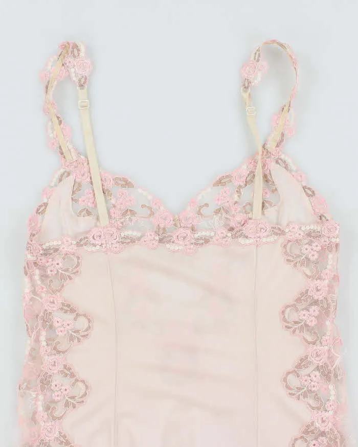 Vintage 90s Sheer Lace Slip Dress - S sold by Rokit product image thumbnail 4