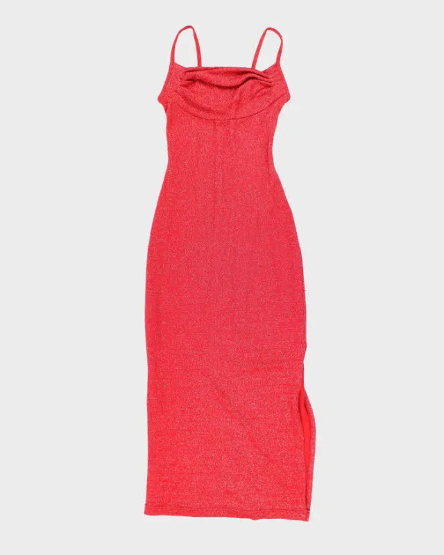 Vintage Y2k 00s M Studio Cowl Neck Sparkly Dress - XS sold by Rokit