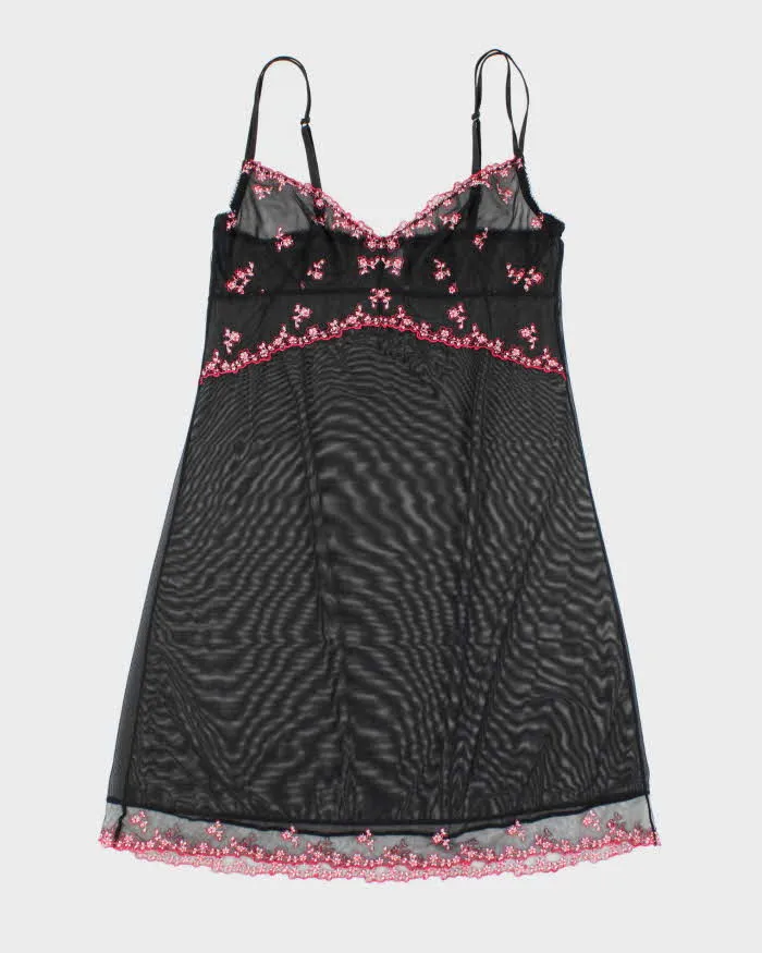 Vintage Y2k 00s Blush Mesh Slip Dress - S sold by Rokit