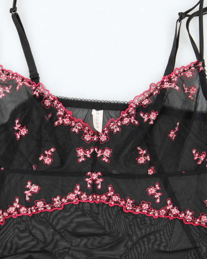 Vintage Y2k 00s Blush Mesh Slip Dress - S sold by Rokit product image thumbnail 3