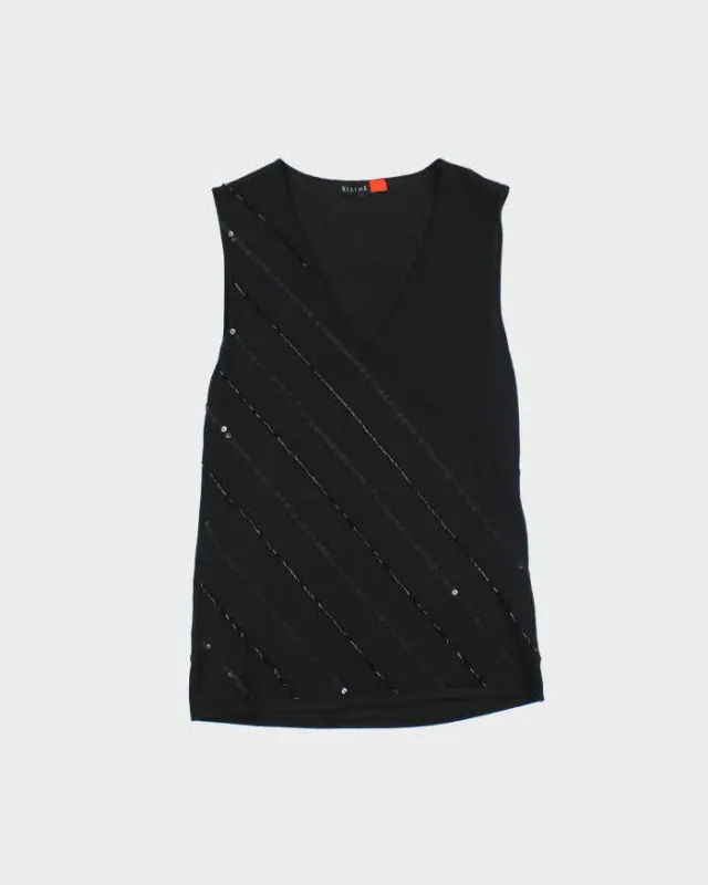 Vintage 90s Biline Beaded Knit Top - S sold by Rokit