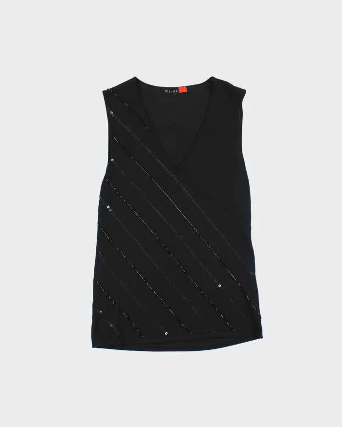 Vintage 90s Biline Beaded Knit Top - S sold by Rokit