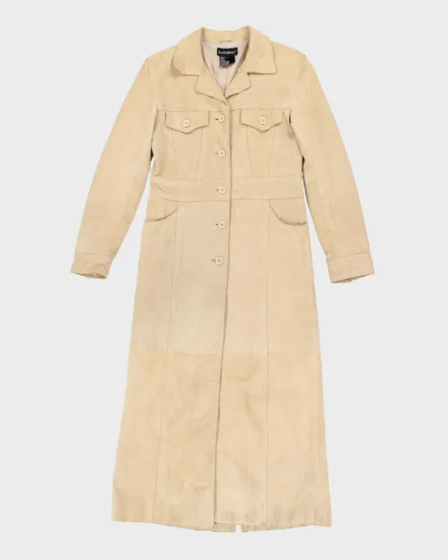 Vintage 90s Le Chateau Long Suede Jacket - S sold by Rokit