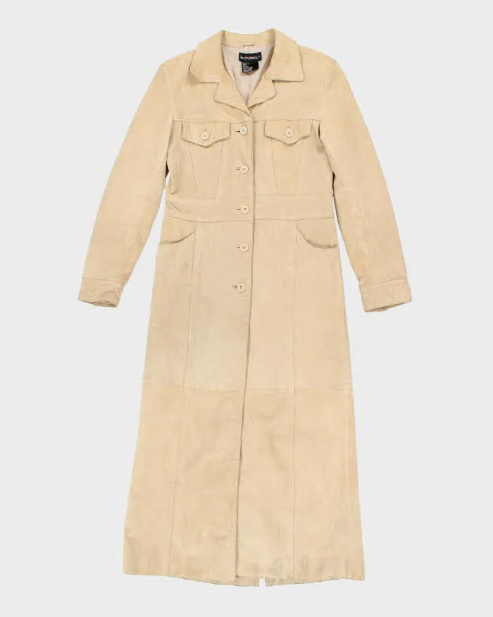 Vintage 90s Le Chateau Long Suede Jacket - S sold by Rokit