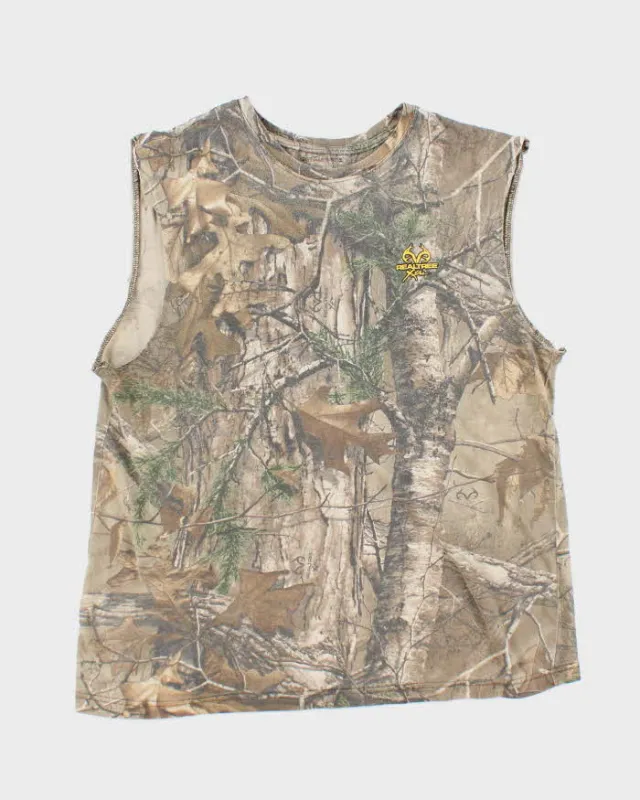 Vintage 2000's Real Tree Camouflage Cut Off T-Shirt - M sold by Rokit