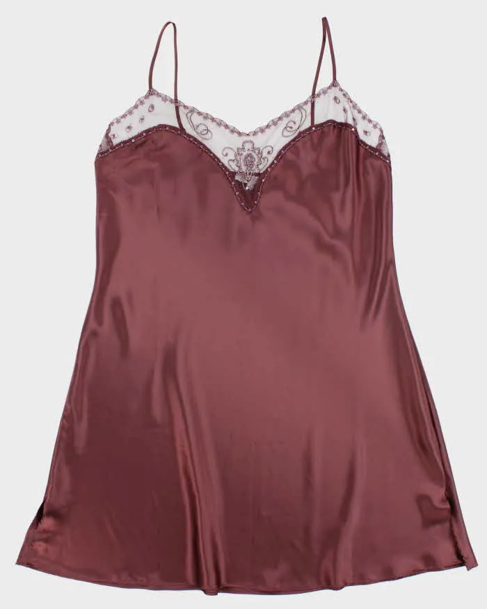 Vintage Y2k 00s Addition Elle Satin Slip Dress - XL sold by Rokit