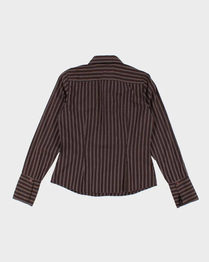 Vintage Y2k 00s Mexx Brown Stripe Blouse - M sold by Rokit product image thumbnail 2