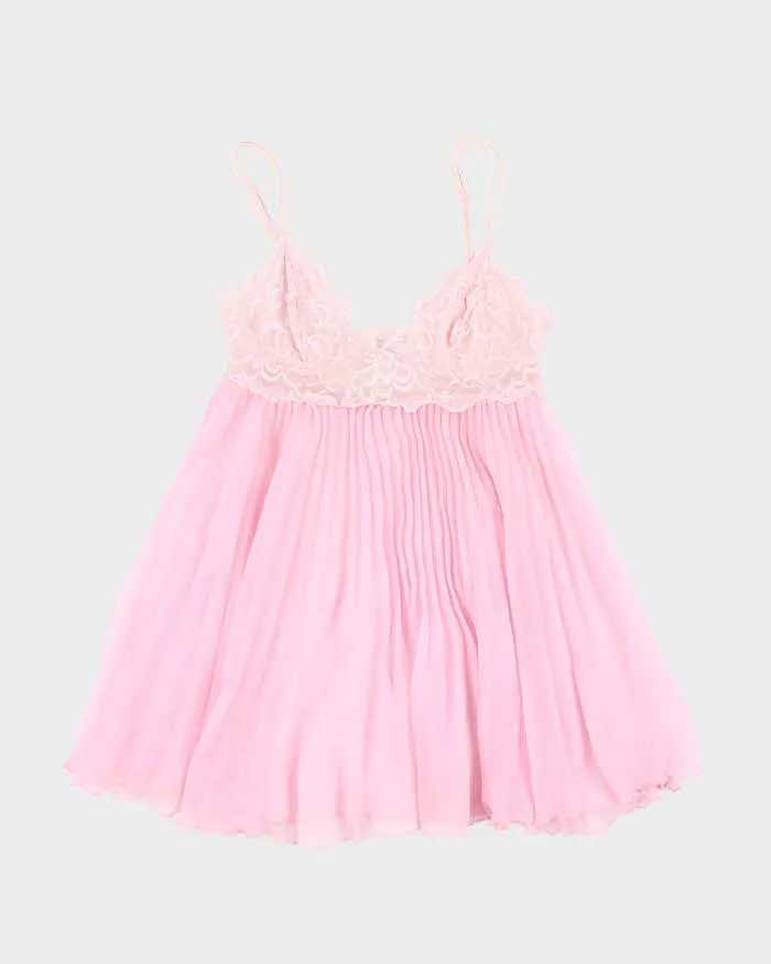 Vintage Y2k 00s La Senza Pleated Mesh Top - S sold by Rokit