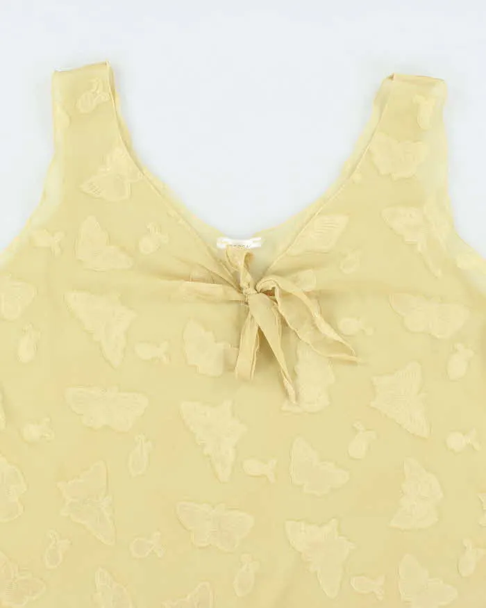 Vintage Y2k 00s Jessica Yellow Mesh Dress - XL sold by Rokit product image thumbnail 3