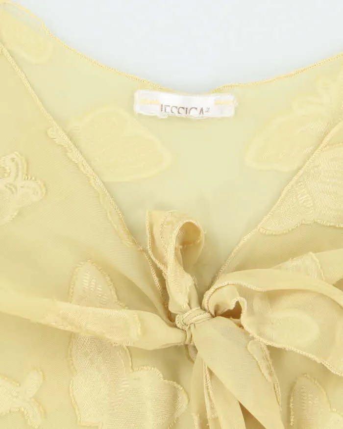 Vintage Y2k 00s Jessica Yellow Mesh Dress - XL sold by Rokit product image thumbnail 5