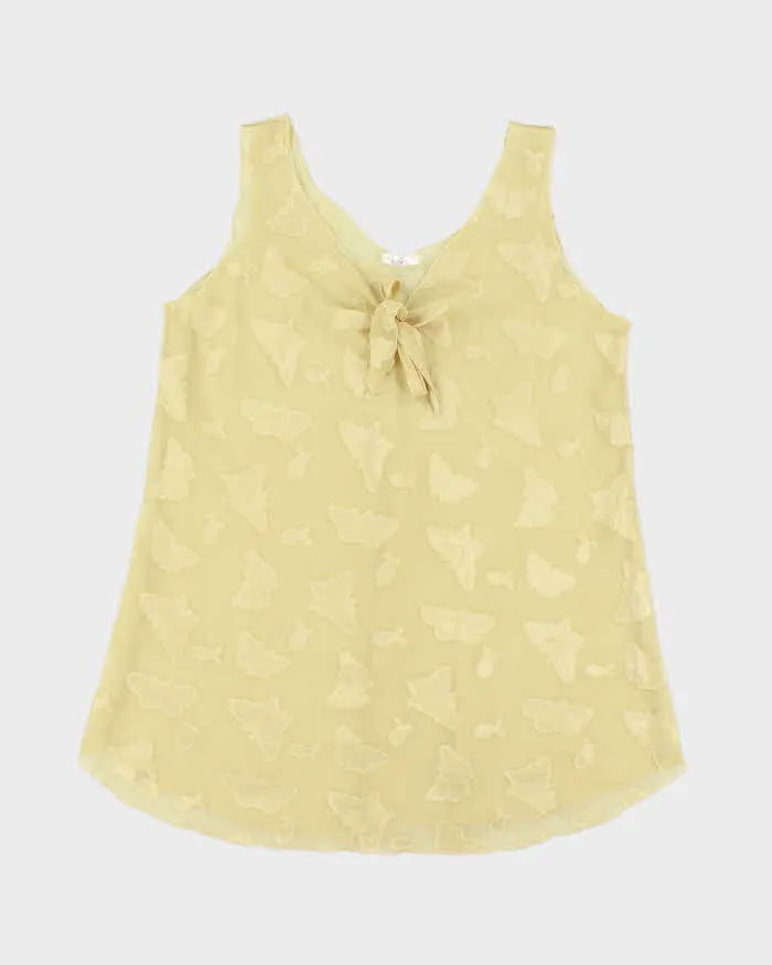 Vintage Y2k 00s Jessica Yellow Mesh Dress - XL sold by Rokit