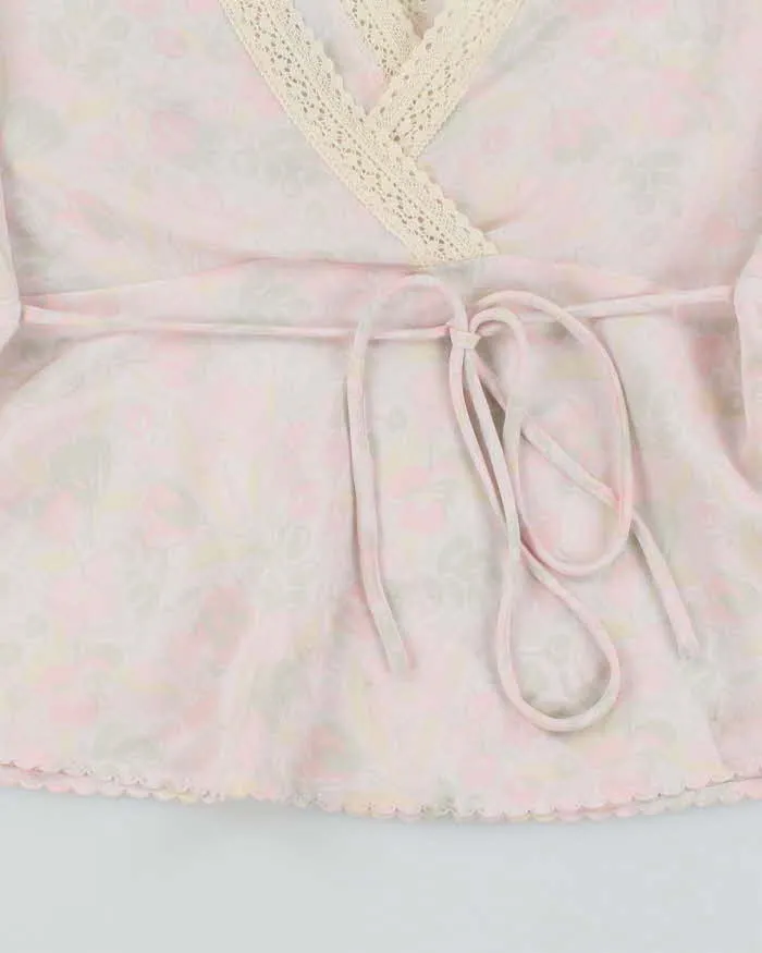 Vintage 00s Le Fou Floral Silk Top - M sold by Rokit product image thumbnail 4