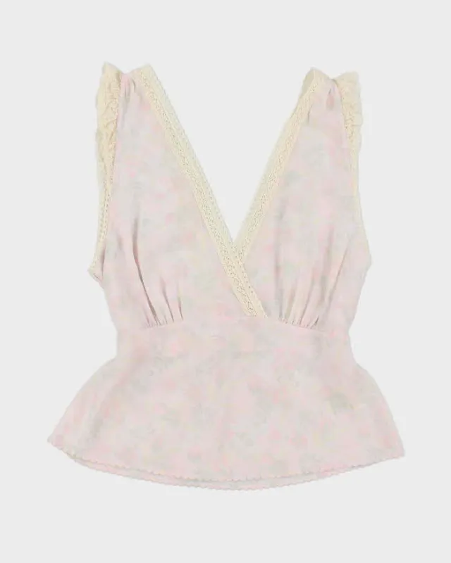 Vintage 00s Le Fou Floral Silk Top - M sold by Rokit