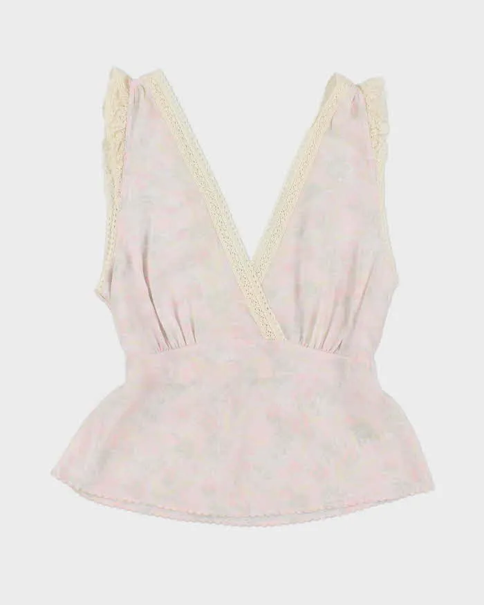 Vintage 00s Le Fou Floral Silk Top - M sold by Rokit