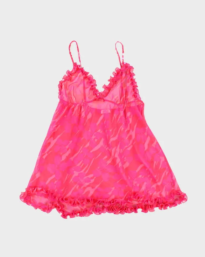 Vintage Y2k 00s La Senza Ruffle Mesh Cami - M sold by Rokit