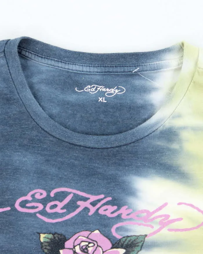 Vintage Y2K Ed Hardy Tie-Dye Tribal Style T-Shirt - XL sold by Rokit product image thumbnail 5