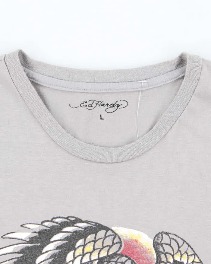 Vintage Y2K Ed Hardy Tribal Logo T-Shirt - L sold by Rokit product image thumbnail 5