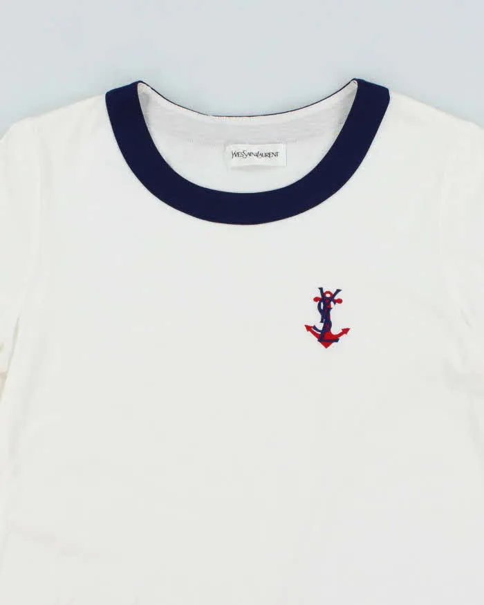 Vintage 2000's Yves Saint Laurent Small Crest T-Shirt - S sold by Rokit product image thumbnail 3