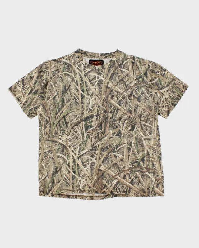 Vintage Y2K All Over Print Camouflage Pocket T-Shirt - M sold by Rokit