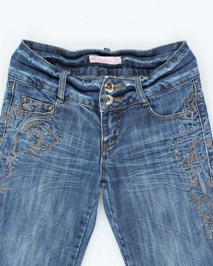 Vintage Y2k 00s Marvellous Embroidered Jeans - W26 L32 sold by Rokit product image thumbnail 3