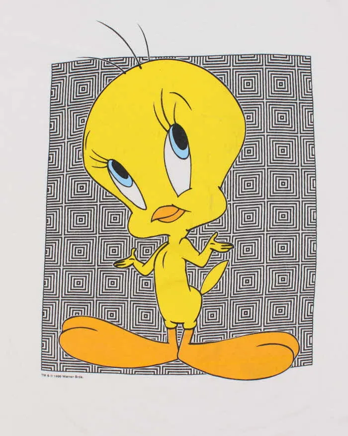 Vintage 90's Looney Tunes Tweety Oversized Graphic T-Shirt - XL sold by Rokit product image thumbnail 3
