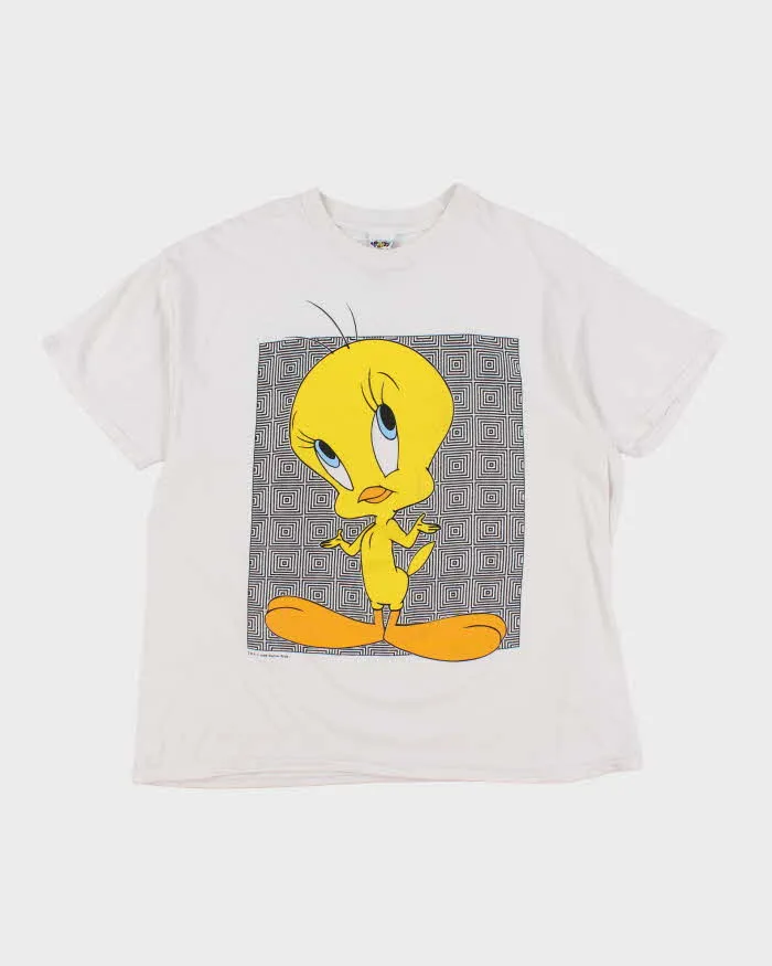 Vintage 90's Looney Tunes Tweety Oversized Graphic T-Shirt - XL sold by Rokit