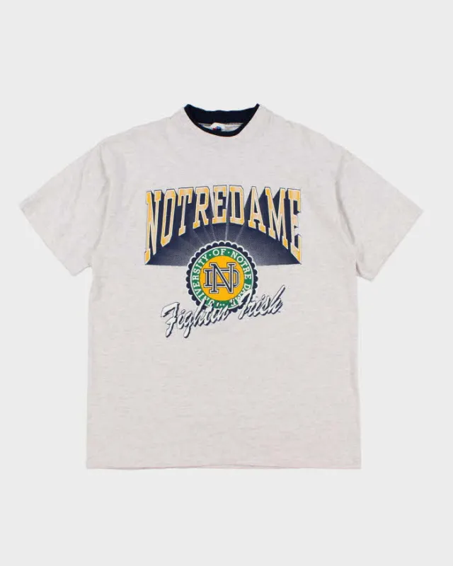 Vintage 90's Notre Dame Fighting Irish Graphic T-Shirt - L sold by Rokit