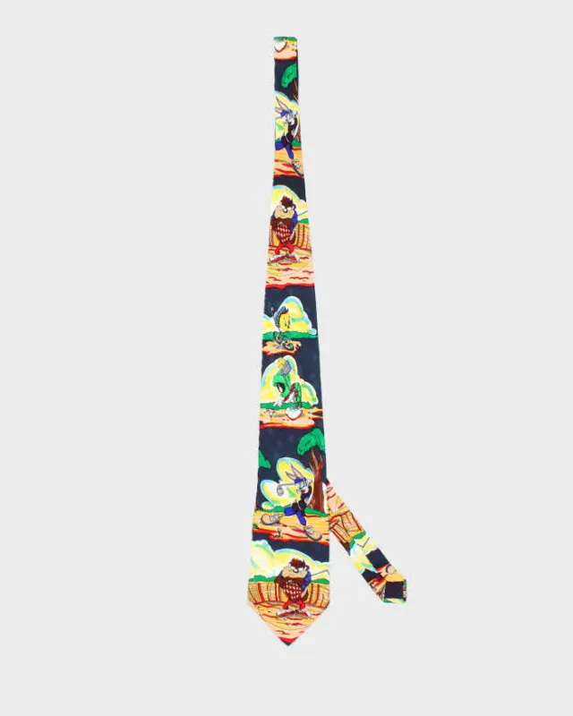 Vintage 90s Looney Tunes Silk Tie sold by Rokit