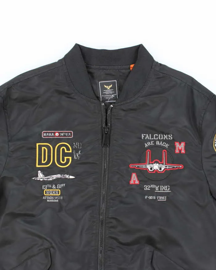 Vintage 2000's Embroidered Bomber Style Flight Jacket - M sold by Rokit product image thumbnail 3