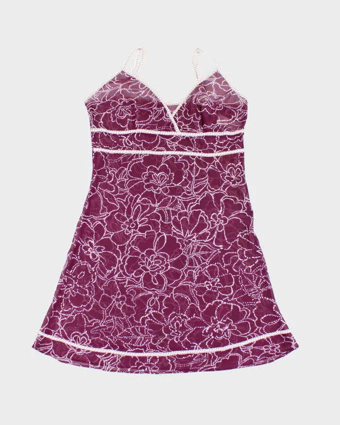 Vintage Y2k 00s Floral Mesh Dress - M sold by Rokit